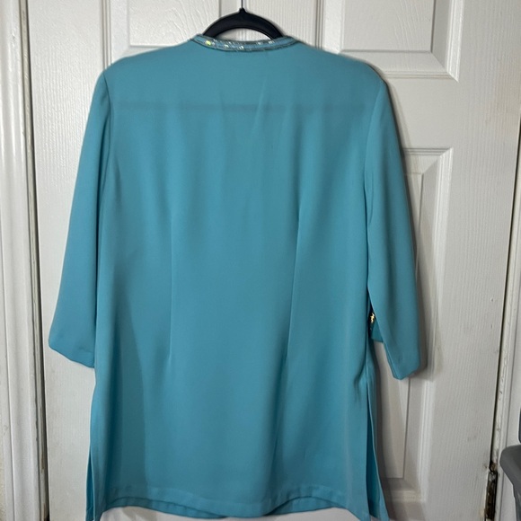 BG's Women Aqua Blouse XXL - Picture 2 of 11